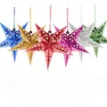 Colorful laser hollow-out 3D star ornaments for Christmas and party decor - 30cm Size / Gold