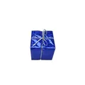 Small blue laser paper Christmas gift box ornament for festive tree hanging decorations - 2.0cm / Blue