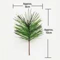 Artificial green PVC pine needle branch for Christmas decoration, 10cm height - Standard Green / 8cmx10cm