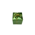 Miniature green laser paper foam gift box ornament for Christmas tree decoration - 2.0cm / Green