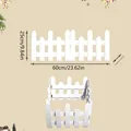 White snow foam board Christmas tree fence decoration with dimensions 25cm height 60cm length - Classic Picket Fence / 4 Pieces/Pack (25x120cm) / 25x120cm