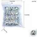 Set de 12 mini bolas de espejo de discoteca plateadas para árbol de Navidad y fiesta - Diámetro 3,0cm (Individual) / Rosa