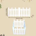 White 30x80cm PVC picket fence for Christmas tree decoration and window display - Classic Picket Fence / 4 Pieces/Pack (30x160cm) / 30x160cm