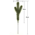 Artificial three-forked pine needle sprig 23cm length for Christmas DIY floral decor - Green Pine Needle