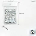 Set de 12 mini bolas de espejo disco plateadas para decoraciones navideñas festivas - Diámetro 2,5cm (Individual) / Rosa