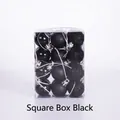 Set of 12 black 3cm Christmas ball ornaments in clear square box packaging - Set of 24 / Black