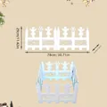 White PVC Christmas tree fence with angel snowflake cutout and PEACE text dimensions - 29x78cm Angels (Half Set/2 Pieces)