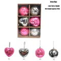 Dettaglio di 8 palline da discoteca a specchio rosa e argento per decorazioni - Set Cuore E Tondo / Set da 8 / Rosa + Argento