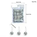 Set van 12 zilveren mini disco spiegelballen 2cm voor kerstboom hangende decoratie - Diameter 2,0cm (Per Stuk) / Zilver