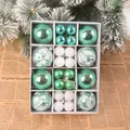 40-piece mint green and white Christmas ball ornament set in a gift box for holiday - Gift Box / 40Pcs Pack / Light Green