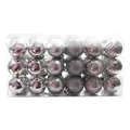 36-piece silver Christmas tree ball ornaments set with mixed textures in 4cm size - 4cm / Set of 36 / Silver