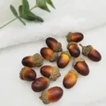 Decorative realistic artificial brown acorns for autumn home decor and DIY craft projects - High Simulation Acorns / 100 Pieces Set