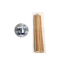 Silver mirror disco ball cake topper set with bamboo sticks for party decoration - Tools Set Combo / 5cm / Gold