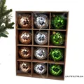12pcs Christmas mirror disco balls set in silver gold and green for party decor - Champagne and Silver and Green Mix / 12 Pieces Set (6cm)