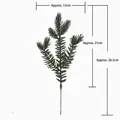 Artificial pine branch with measurements for DIY Christmas wreath and bonsai decoration - 13x21x26.5cm