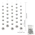 Silver mirror disco ball hanging string curtain for festive party and Christmas decor - 5cm+8cm (1.5m Ball String)