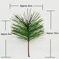 Artificial pine needle branch for Christmas decor, approx 10cm length - Simulation Pine Needle (6*8cm) / 100 Flowers/Pack