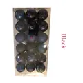 Set of 36 black Christmas ball ornaments with mixed finishes for holiday tree decoration - 4cm / Set of 36 / Black