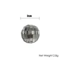 Mini 2cm silver mirror glass disco ball ornament for party decoration or cake toppers - 2cm Bare Ball (Silver)
