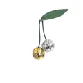 Mirror disco ball cherry hanging ornament in gold and silver finish for birthday party decor - 3cm / Gold + Silver