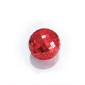 Vibrant red mirror glass disco ball for party, wedding and stage decoration, reflective surface. - 3cm Bare Ball (Red)