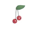 Red reflective mirror disco ball cherry hanging ornament for festive party decorations - 3cm / Red + Red