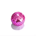 Sparkling pink mirror glass disco ball for festive party stage decor or cake topper - 2.5cm Bare Ball (Pink)