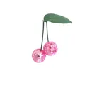 Reflective pink mirror disco ball cherry pendant for birthday party and holiday decor - 3cm / Pink + Pink