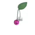 Reflective mirror cherry disco balls in pink and silver for festive party decoration - 3cm / Rose Red + Silver