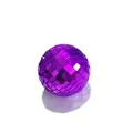 Vibrant purple mirrored glass disco ball ideal for festive party and cake decoration - 2.5cm Bare Ball (Purple)