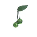 Sparkling green reflective mirror cherry disco ball ornament for festive party decoration - 3cm / Green And Green
