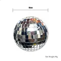 10cm silver mirror glass disco ball for party decoration and cake topper ornament - 10cm Bare Ball (Silver)