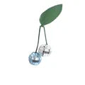 Creative disco ball cherry pendant with blue and silver mirror finish for party decor - 3cm / Lake Blue and Silver