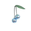 Sparkling blue cherry disco ball ornament for festive party and holiday decorations - 3cm / Lake Blue & Lake Blue