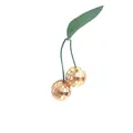 Hanging reflective gold disco ball cherry ornament for birthday and holiday party decor - 3cm / Champagne and Champagne