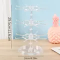 Clear 3-tier rotating earring display stand for necklaces and beaded bracelet rack - 3-Tier Rotating Detachable / Clear