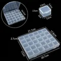 Dimensions détaillées pour la boîte de rangement en plastique à 30 compartiments. - Boîte 30-en-1 / 21.1x17.6x2.7cm