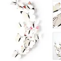 Set decorativo di adesivi murali a farfalla 3D in PVC bianco con eleganti motivi per la casa - Set di 12 / Bianco