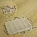 Clear 10-compartment plastic organizer box for jewelry and electronic components - Medium 10 Grids / 14.8x10.3x1.7cm