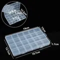24-grid transparent plastic storage box for jewelry, electronic parts, and accessories - 1.7 Slot 24 Grids (With Hook) / 19x13x1.7cm