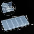 Clear plastic organizer box with 5 compartments for jewelry and electronic parts - 1.7 Long 5 Grids / 14.6x7.6x1.7cm