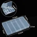 Boîte de rangement en plastique transparent à 5 compartiments pour bijoux et petits objets - Matériel de Pêche 5 Compartiments / 17.5x11.6x2.1cm