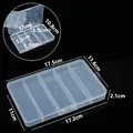 Boîte de rangement en plastique transparent à 5 compartiments pour bijoux et petits objets - Matériel de Pêche 5 Compartiments / 17.5x11.6x2.1cm