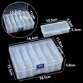 Boîte de rangement transparente à 6+1 compartiments pour bijoux et composants électroniques - Grand 6+1 Boîte / 16.4x11.8x5.8cm