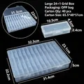 Boîte de rangement en plastique transparent à 24 compartiments pour bijoux et pièces - Grand 24+1 Boîte / 32.3x23.1x5cm