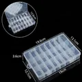 Boîte de rangement transparente à 24 compartiments pour bijoux et pièces détachées - 24 Compartiments Amovibles / 19.6x13.1x3.6cm