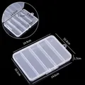 Boîte de rangement transparente à 5 compartiments avec dimensions pour bijoux et pièces - Moyen 5 Compartiments (Fixe) / 14.9x10.4x1.7cm