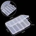 Boîte de rangement transparente à 5 compartiments avec dimensions pour bijoux et pièces - Moyen 5 Compartiments (Fixe) / 14.9x10.4x1.7cm