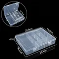 Boîte de rangement transparente à 14 compartiments pour bijoux et accessoires - Boîte Vide 14 Compartiments (Fixe) / 20.9x16.7x3.9cm
