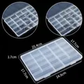 Boîte de rangement en plastique transparent avec 23 compartiments pour petits bijoux - Fixe 23 Compartiments / 25.4x17.7x1.7cm / Transparent
